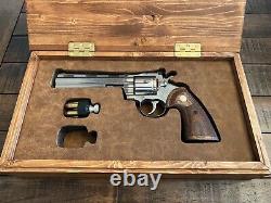 Colt Python Box, OEM Fit, Presentation Case, Display Case With Speedloader cuts