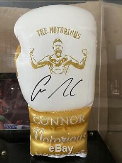 Conor Mcgregor Signed UFC & Boxing Glove and Picture In Display Case With COAs