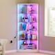 Corner Display Cabinet with RGB Lights, 5-Tiers Display Cases for Collectibles
