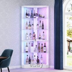 Corner Display Cabinet with RGB Lights, 5-Tiers Display Cases for Collectibles