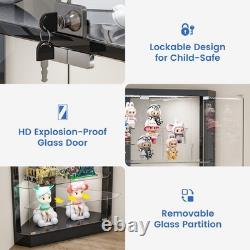 Corner Display Cabinet with RGB Lights for Figure/Trophy 5-Tier Display Case