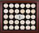 Cubs Logo Mahogany Framed 30-Ball Display Case