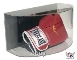Curved Acrylic Wall Mount Horizontal Boxing Glove Display Case Full Size