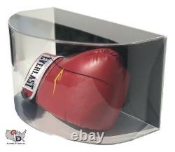 Curved Acrylic Wall Mount Horizontal Boxing Glove Display Case Full Size