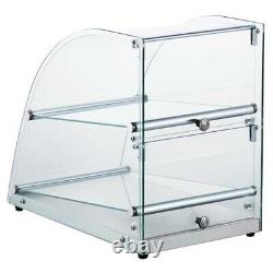 Curved Glass Dry Countertop Food Display Case 14x24x21