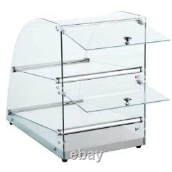 Curved Glass Dry Countertop Food Display Case 14x24x21