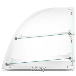 Curved Glass Dry Countertop Food Display Case 14x24x21