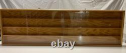 Custom Made Display Case with 4 shelves Plexiglass Doors, 60 X 18 1/4X 2 1/2