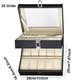 DELESYS PU Leather Watch Box 2-12 Slots Display Case Gift Storage with Lock