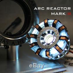 DIY Master Grade Iron Man MK2 Arc Reactor Display Box Stand Base Glass Case USB
