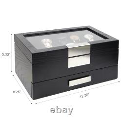 Decorebay Busy Man Luxury Watch Box Display Case and Jewelry Organizer for Men