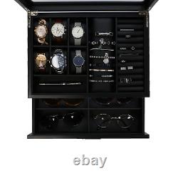 Decorebay Super Star 2 Luxury Watch & Sunglasses Display Case Jewelry Organizer