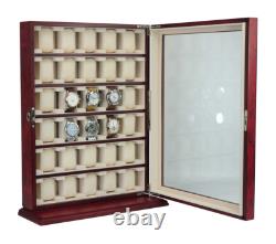 Defect 30 Watch Cabinet Luxury Case Storage Display Box Jewellery Watches 13