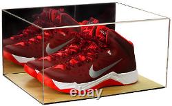 Deluxe Acrylic Basketball Shoe Display Case with Mirror and Wood Floor (A026)