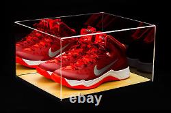 Deluxe Acrylic Basketball Shoe Display Case with Mirror and Wood Floor (A026)