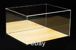 Deluxe Acrylic Basketball Shoe Display Case with Mirror and Wood Floor (A026)