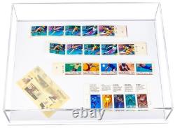 Deluxe Clear Acrylic Book, Stamp, or Coin Collection Display Case (A029-WDS)