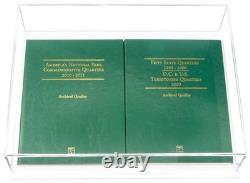 Deluxe Clear Acrylic Book, Stamp, or Coin Collection Display Case (A029-WDS)