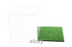 Deluxe Full Size Football Helmet Display Case Clear with Turf Bottom (A002-CTB)