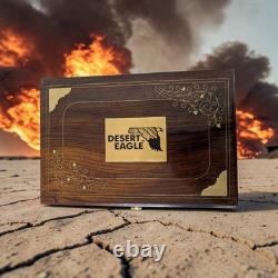 Desert Eagle Storage Box. Handmade Indian Rosewood/Sheesham Case with Brass Work