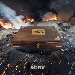 Desert Eagle Storage Box. Handmade Indian Rosewood/Sheesham Case with Brass Work