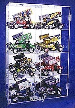 Diecast Display Case Acrylic 1/18 Sprint Car Holds 8 Made in USA New in Box