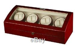 Diplomat Estate Cherrywood Eight 8 Watch Winder Wood Display Storage Case Box