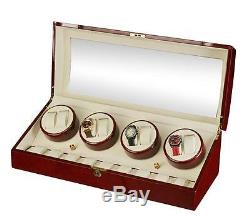 Diplomat Estate Cherrywood Eight 8 Watch Winder Wood Display Storage Case Box