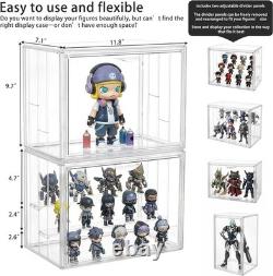 Display Cabinet with Acrylic Doors, Display Case for Figures