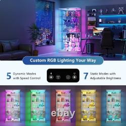 Display Cabinet with RGB Lights, Curio Cabinet Display Cases for Collectibles