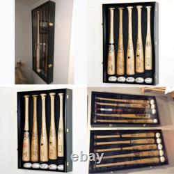 Display Case 5 Baseball Bats Collection Memorabilia Cabinet Box Wall Rack Bat