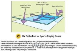 Display Case 5 Baseball Bats Collection Memorabilia Cabinet Box Wall Rack Bat