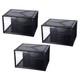 Display Case, Acrylic Box 14.2x10.4x7.9inch for Collectibles, Crafts Black 3 Pcs