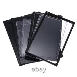 Display Case, Acrylic Box 14.2x10.4x7.9inch for Collectibles, Crafts Black 3 Pcs