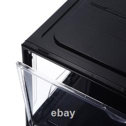 Display Case, Acrylic Box 14.2x10.4x7.9inch for Collectibles, Crafts Black 3 Pcs