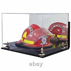 Display Case Box with Gold Risers Mirror & WallMount 18x14x12 (A014)