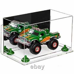 Display Case-Box with Mirror Case, Green Risers, Clear Wall Mount & Clear Base(A011)