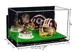 Display Case-Box with Mirror, Wall Mount, Gold Risers & Turf Base 15x8x9 (A013)