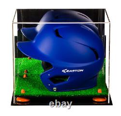 Display Case-Box with Orange Risers, Mirror, Turf Base & Wall Mount(A012)