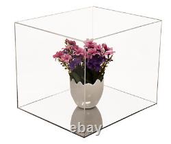 Display Case Box with Silver Risers & Mirror 12.25x10x10.5(A012)