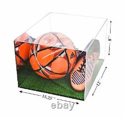 Display Case Large Rectangle Box with Mirror & Turf Bottom 15.25x12x 9(A025-MTB)