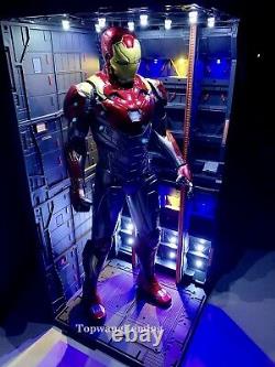 Display Case Light Box For Hot Toys Iron Man 1/6 1/9 Sixth Ninth Scale Figure