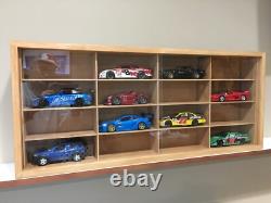 Display Case for 1/24 & Smaller Scale Cars, Other Items 16 Slots (Made in USA)