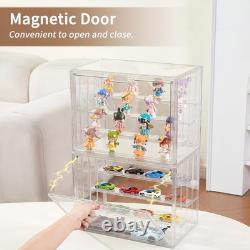 Display Case for Collectibles 4 Layer Updated Adjustable Acrylic Display Case wi