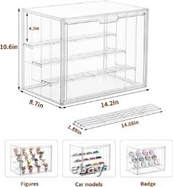 Display Case for Collectibles 4 Layer Updated Adjustable Acrylic Display Case wi