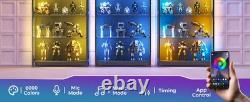 Display Case with LED Lights, Display Cabinet with Glass Stora