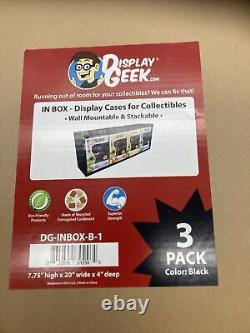 Display Geeks Display Cases For Collectibles 3 Pack New