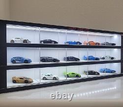 Display case Hot Weels, Red LIne, Match box, Mini GT. 15 cars magnet clamp