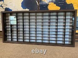 Display case cabinet for 1/64 diecast scale cars 100 Compartments WWH3