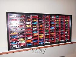 Display case cabinet for 1/64 diecast scale cars 100 Comprtments